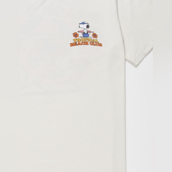 Peanuts Snoopy 100% Cotton Tropical Beach Club T-Shirt - Picture 2 of 13